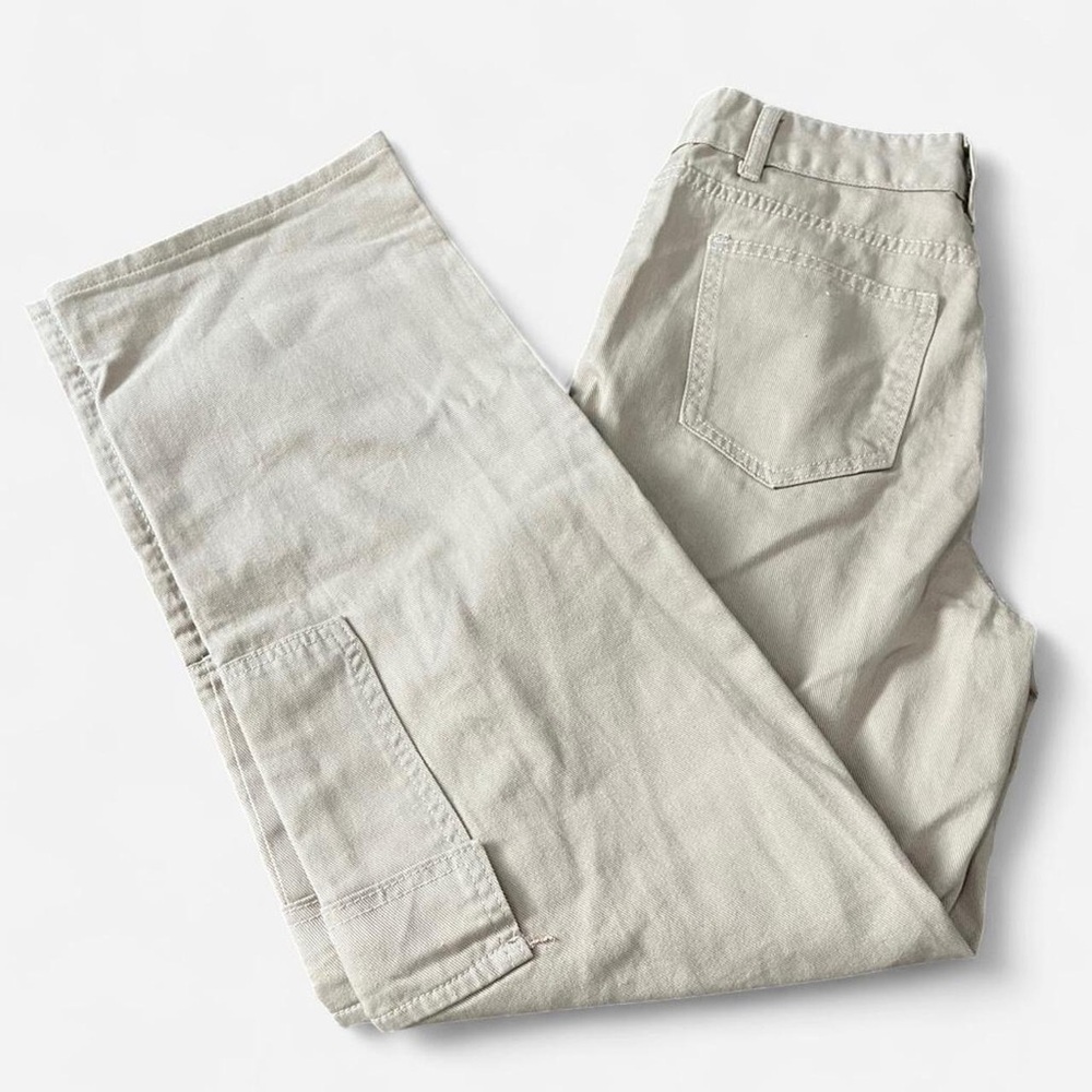 Beige Casual Pants